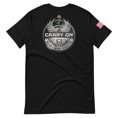 Carry On with Flag Short-Sleeve Unisex T-Shirt